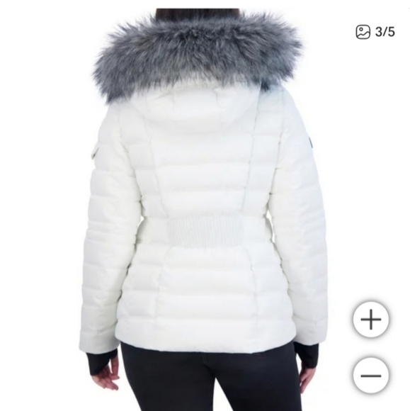 Nautica ladies puffer jacket with faux fur hood - Picture 3 of 4